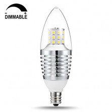 7 Watt LED Light Bulbs Dimmable Daylight White 4250K LED Candelabra Bulbs, B35 E12 Base,65-70W Incandescent Bulb Equivalent, Torpedo Shape 680lm SWEETY STYLE LED Lights